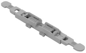 Adaptateur de fixation WAGO a.décharge d.traction 2×4mm² fixation à vis gris
