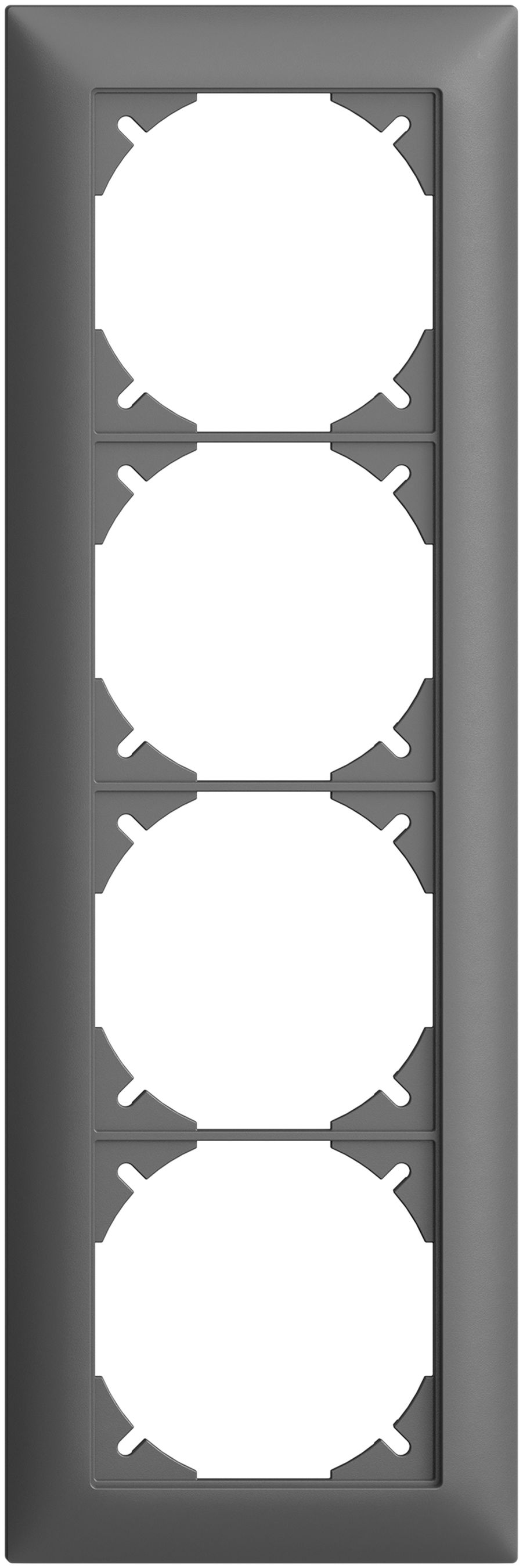 Abdeckrahmen EDIZIOdue 4×1 dunkelgrau