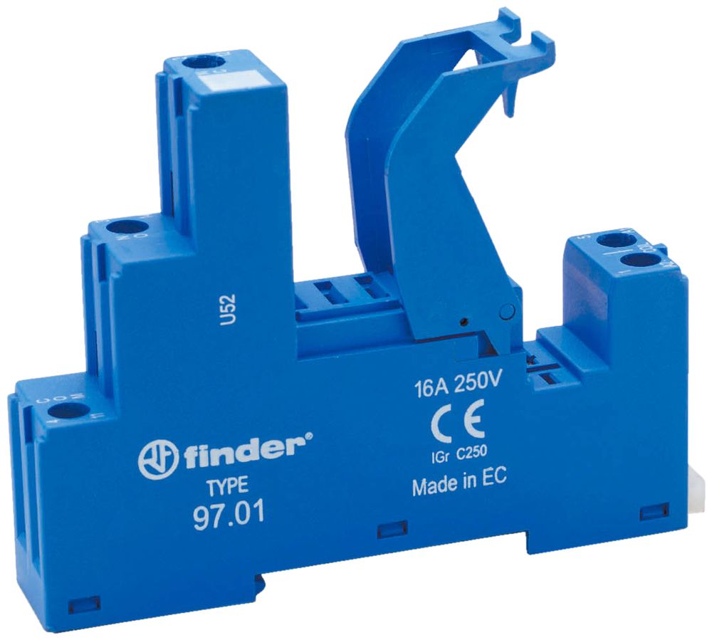 Fassung Finder für Relais 46.61 Schraubanschluss mit Plastikbügel