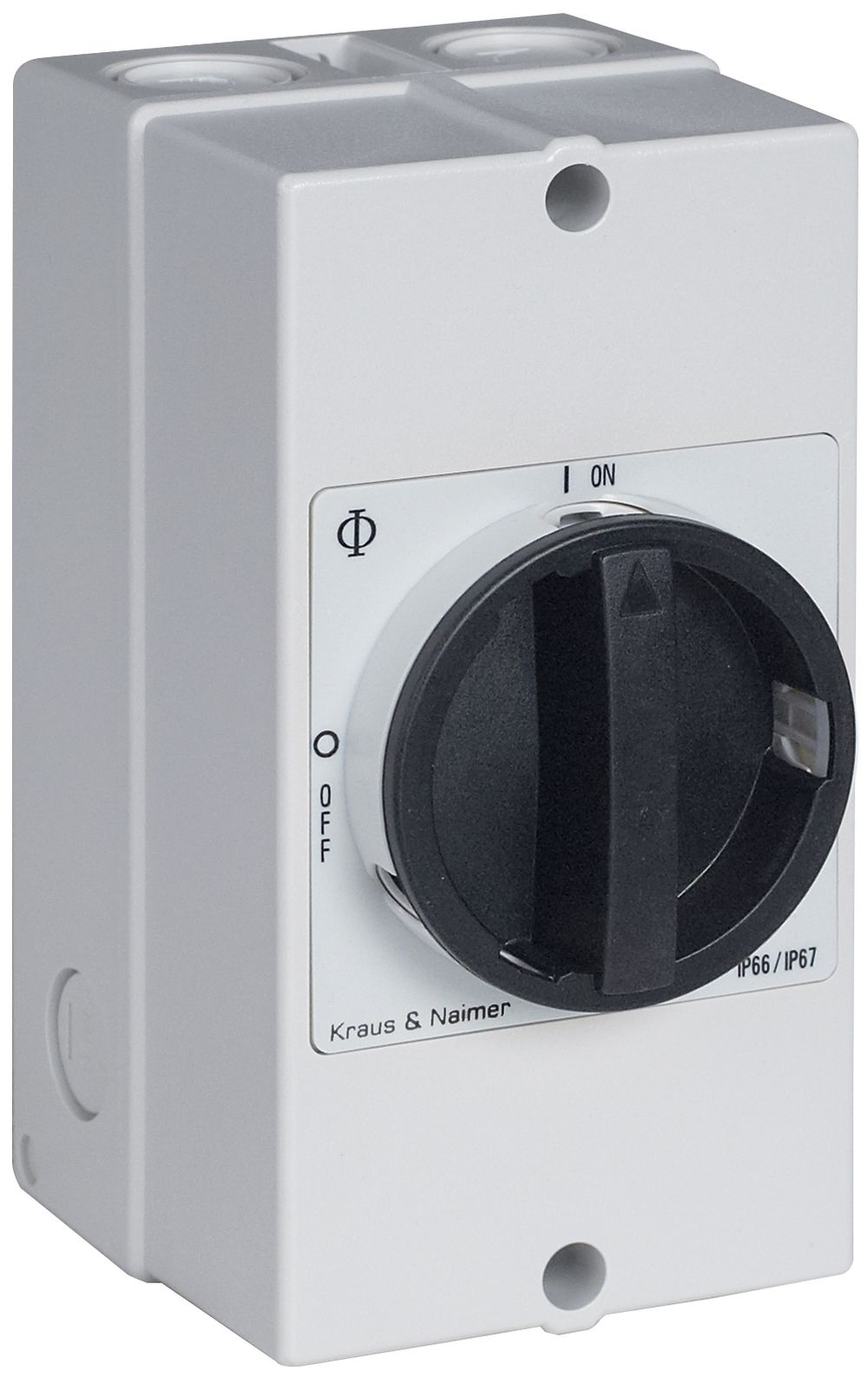 Interruttore di carico AP K&N 20A/400V 0/4L IP66/67 nero/grigio, "O-I"