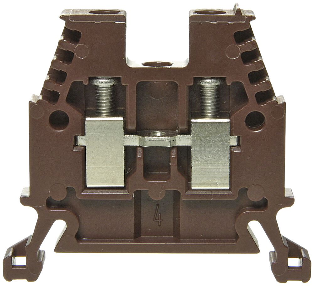 Morsetto di passaggio componibile Woertz 0.5…4mm² 32A 1000V vite 2×1 DIN 35mm ma