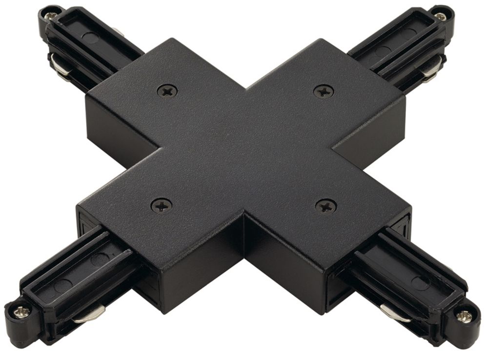 X-Verbinder SLV für 1-Phasen Stromschiene, schwarz