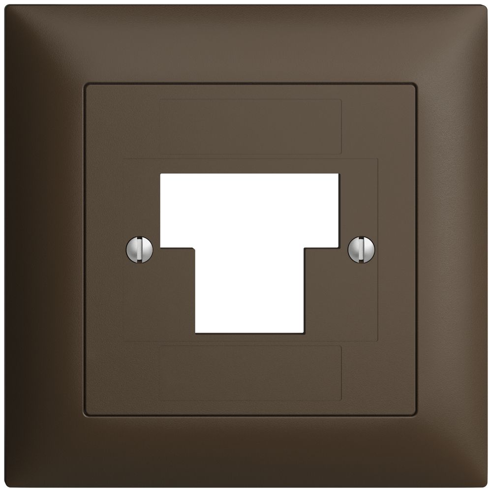 Frontset EDIZIOdue coffee 88×88mm 1×TT 2×RJ45