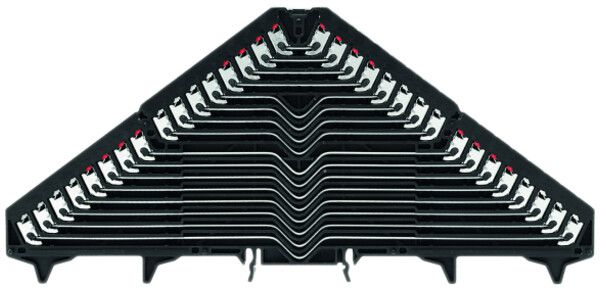 Morsetto di distribuzione Weidmüller PRV 16L PUSH IN TS35×7.5 nero, rosso/bianco