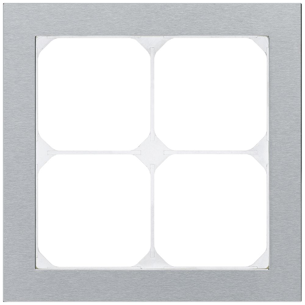 Abdeckrahmen KAL.art 2×2 154×154mm Edelstahl gebürstet