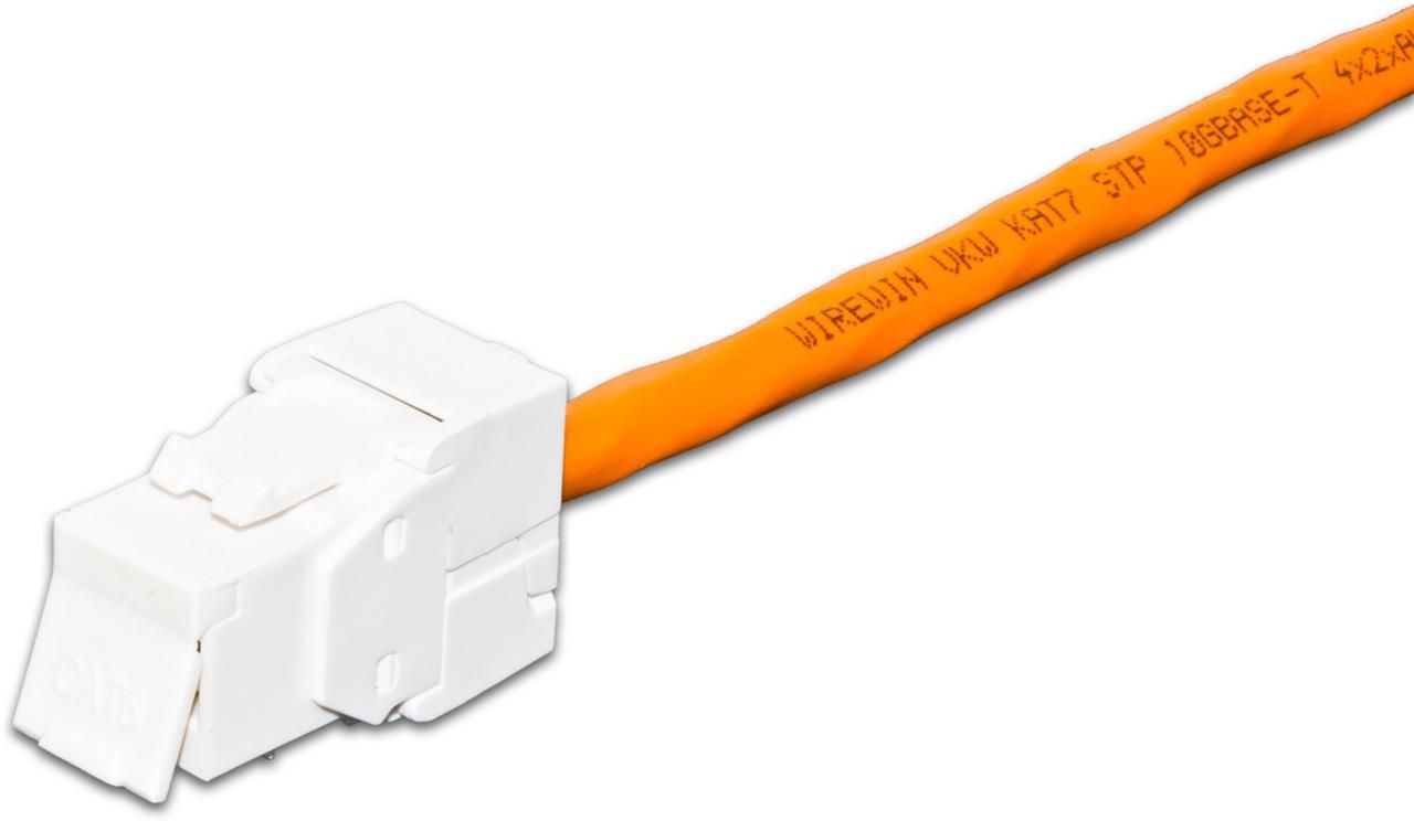 Wirewin Keystone Modul, Cat.6A UTP 10 Gbps, ungeschirmt, (ISO/IEC)