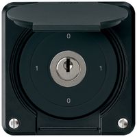 Interruttore a chiave INC robusto IP55 con copertura S0/3P nero