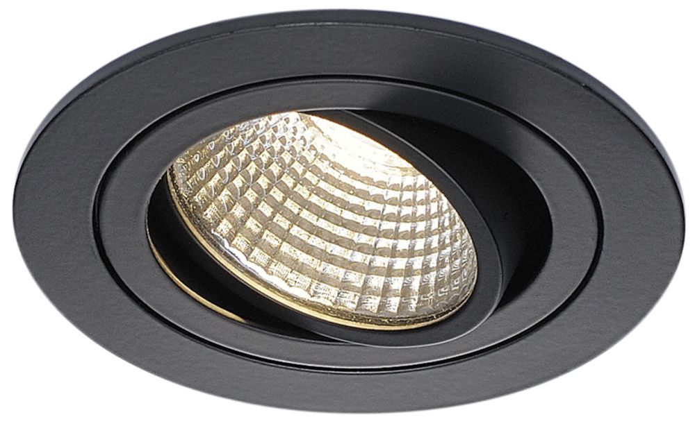 EB-LED-Downlight SLV NEW TRIA 1 SET, 8W 625lm 3000K 38° rund IP20 mattschwarz