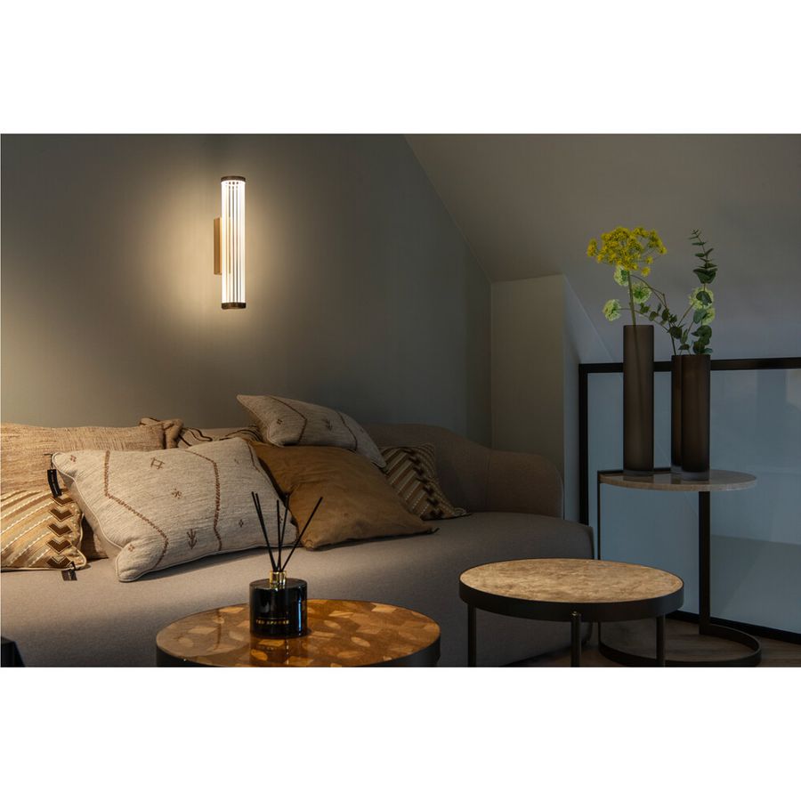 Applique LED SLV QUIMERA 8.2W 320lm 927/930 VAR Ø76×413mm laiton