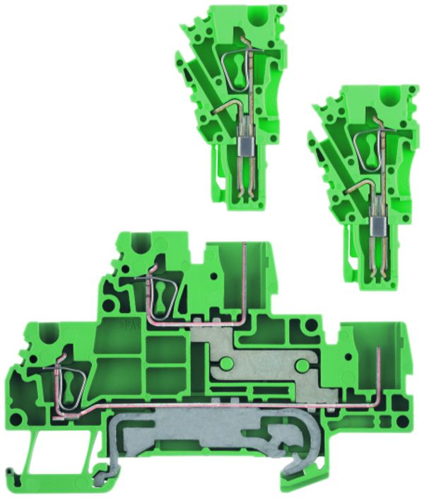 Borne multi-étage WM ZDT 2.5/2 PE connexion à ressort 2.5mm² 2 étages beige