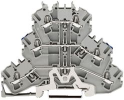 Dreistockklemme WAGO TopJob-S 2.5mm² S/N/L grau Serie 2002