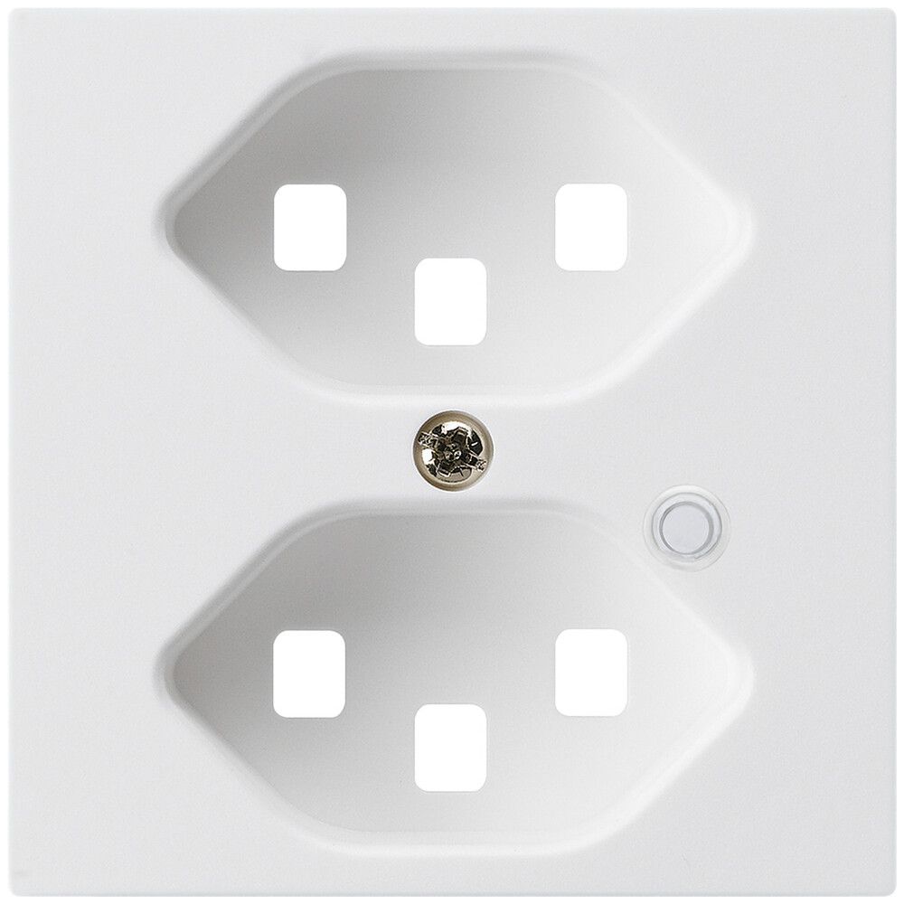 Piastra frontale per presa Hager kallysto 2×T23 illuminato H bianco ultra