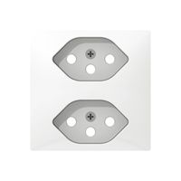 Kit frontal ENC Sidus ZE pour prise 2×T13 blanc brillant