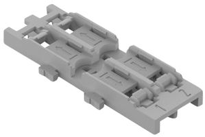 Adaptateur de fixation WAGO s.décharge d.traction 4×4mm² pied pour montage gris
