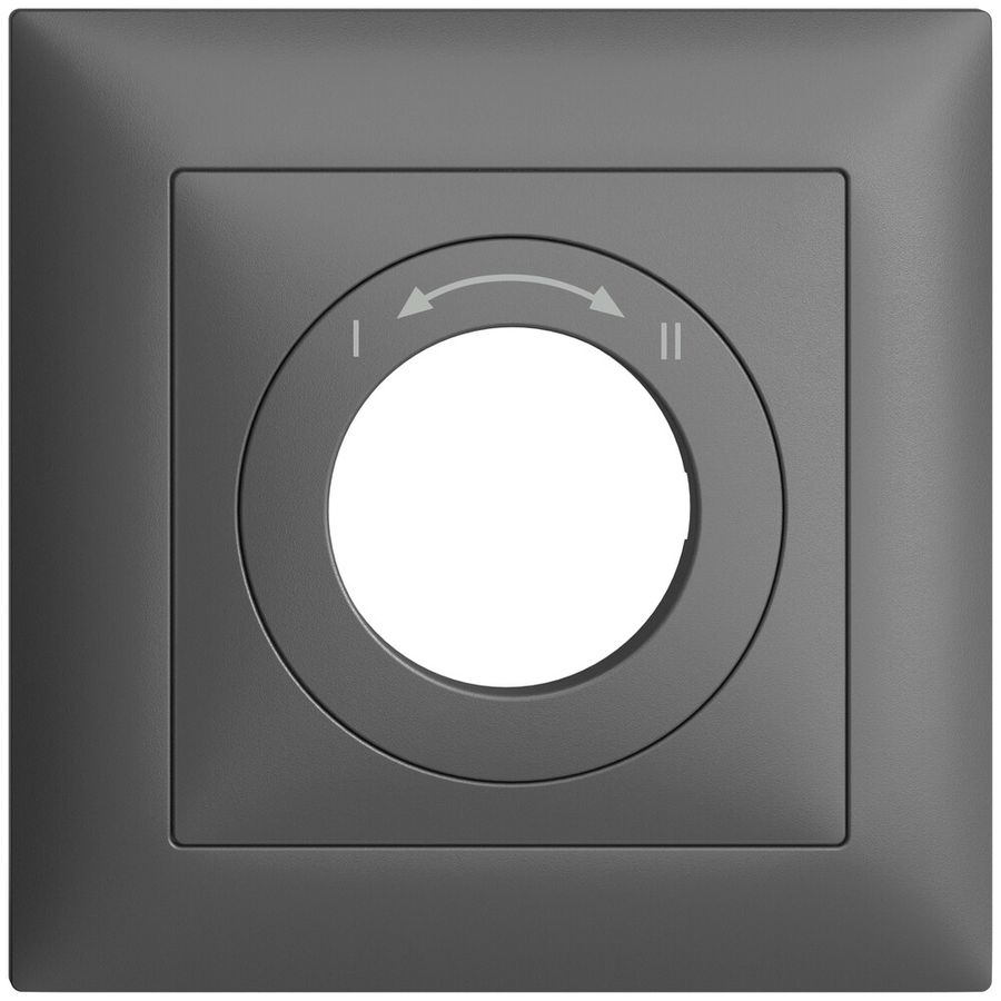 Kit frontal EDIZIOdue I<->II gris foncé 88×88mm pour contact pivotant