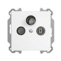 Prise d'antenne ENC SAT DB52 EDIZIOdue blanc, avec IEC/F