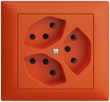 EB-Steckdose EDIZIOdue 3×T13 orange