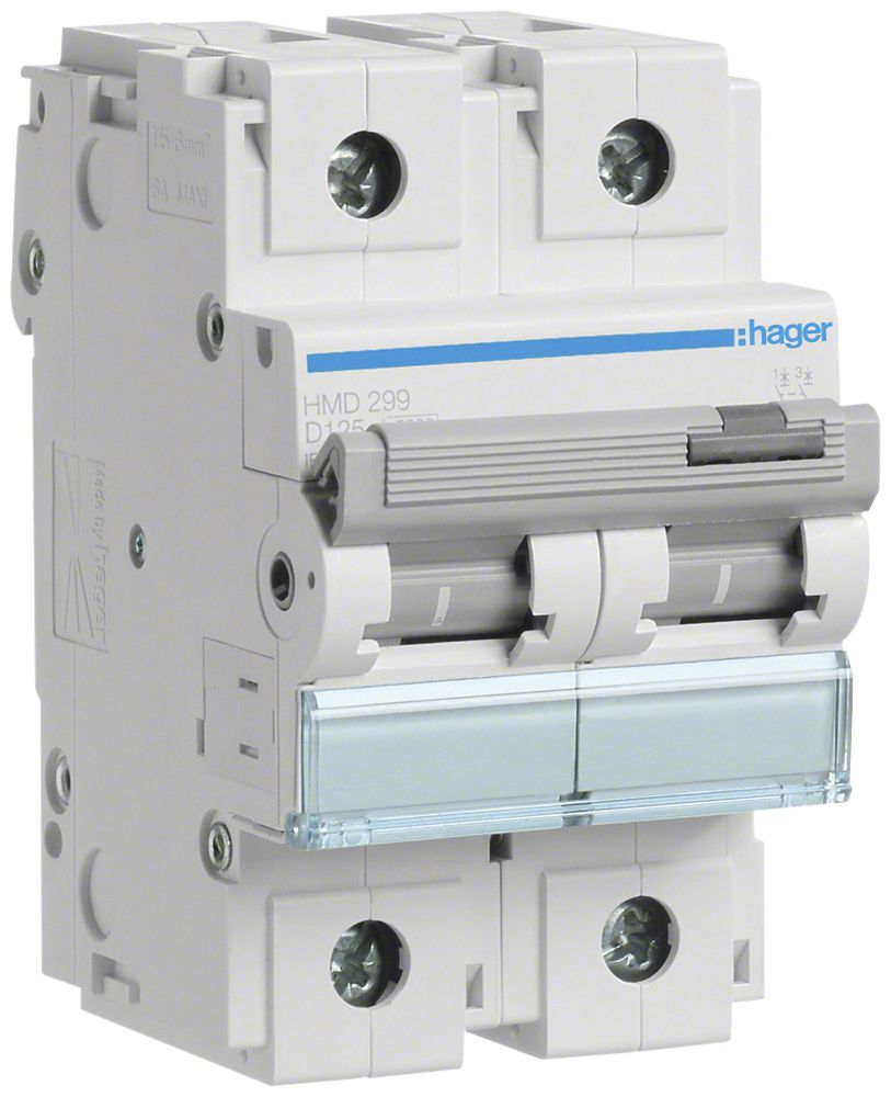 Leitungsschutzschalter Hager MCB 2P 230V Typ D 125A 3TE
