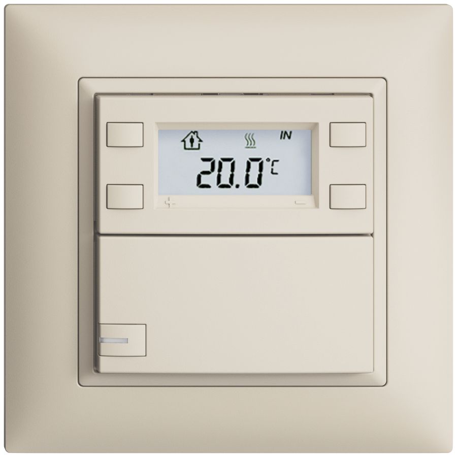 Poussoir RTH ENC KNX 1× EDIZIOdue FMI crema, avec LED RGB
