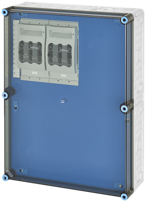 NH-Gehäuse Hensel Mi, 2×3×NH00, mit Sammelschiene, 400A, 5-polig