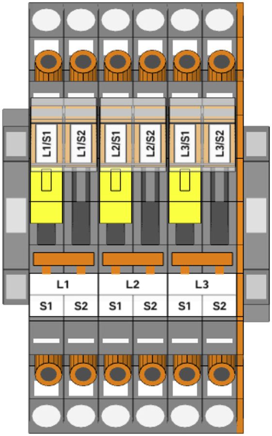 Klemmenblock WAGO für Stromwandler "Privatzählung"