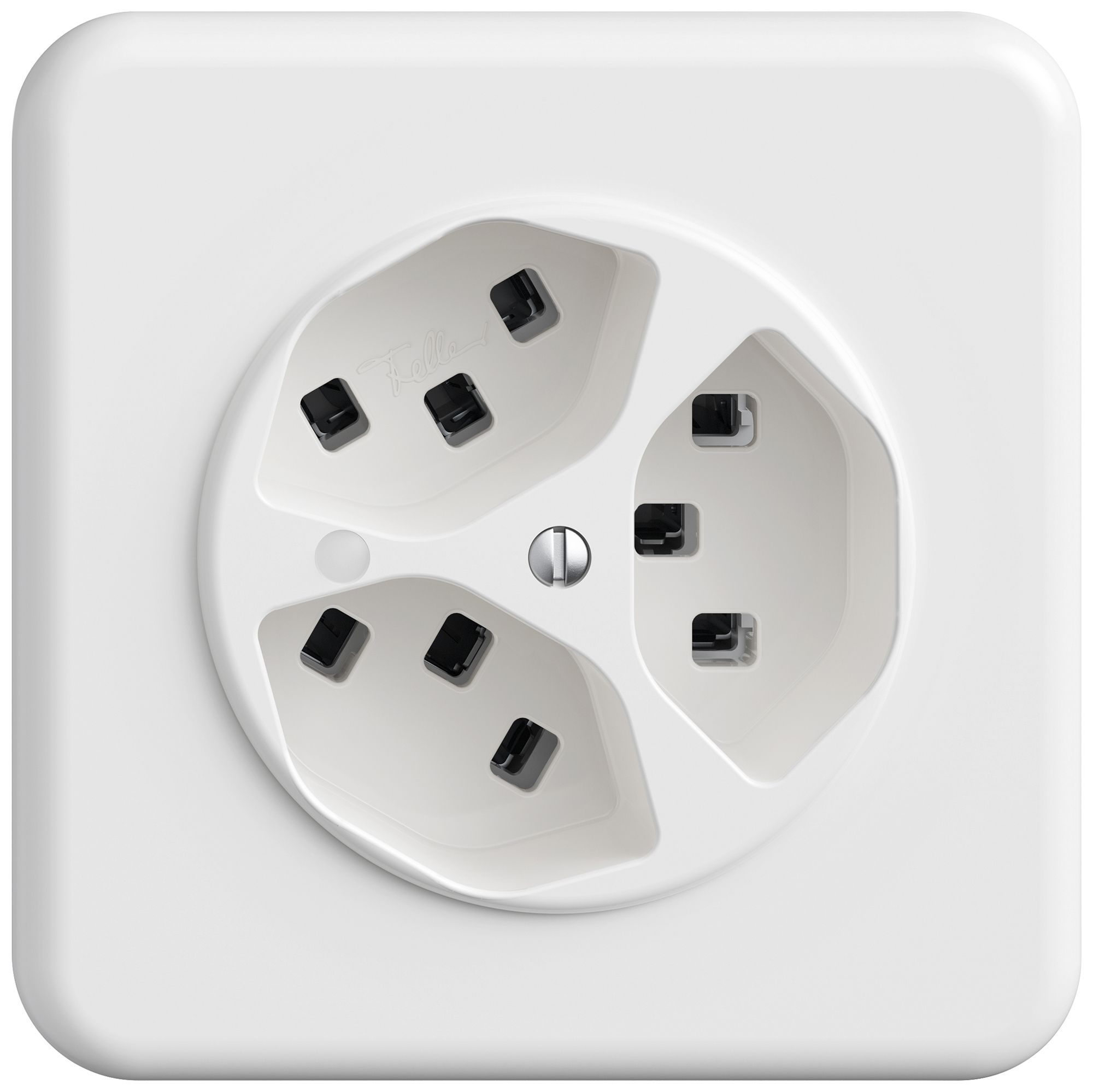 Presa INC STANDARDdue SNAPFIX® 3×T23 con LED bi