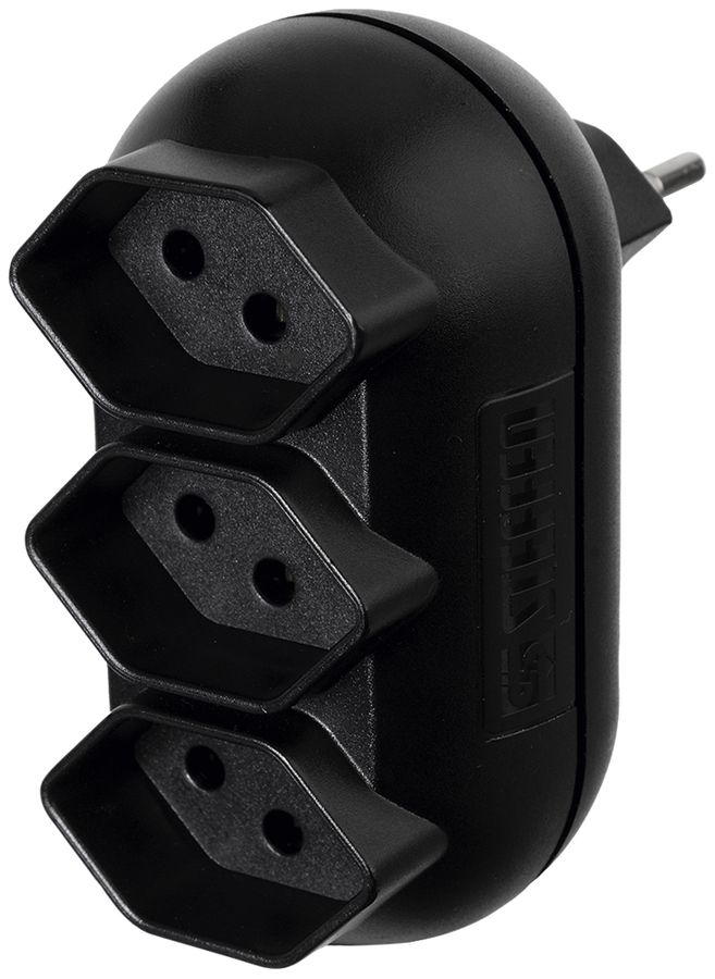 Fiche multiple Steffen STRONG 3×T13 10A 230V IP20 noir