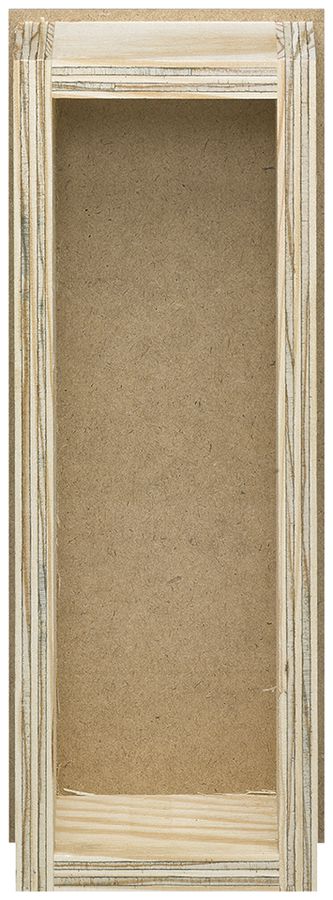 Scatola incastrata robusto 3×1 legno grezzo