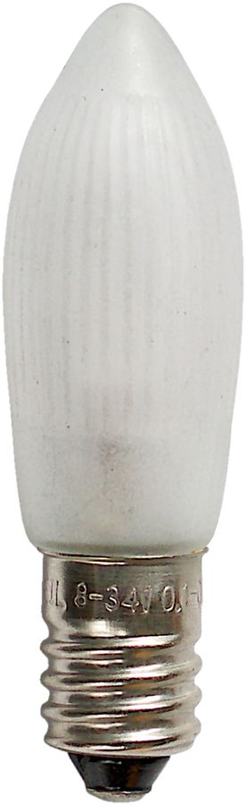 Ersatzlampen MK LED Top, 3 Stk E10, 8…34V, warmweiss geriffelt opal