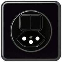 UP-Frontset basico 86×86mm schwarz für Kleinkombi S1/Typ 13 mit Kinderschutz