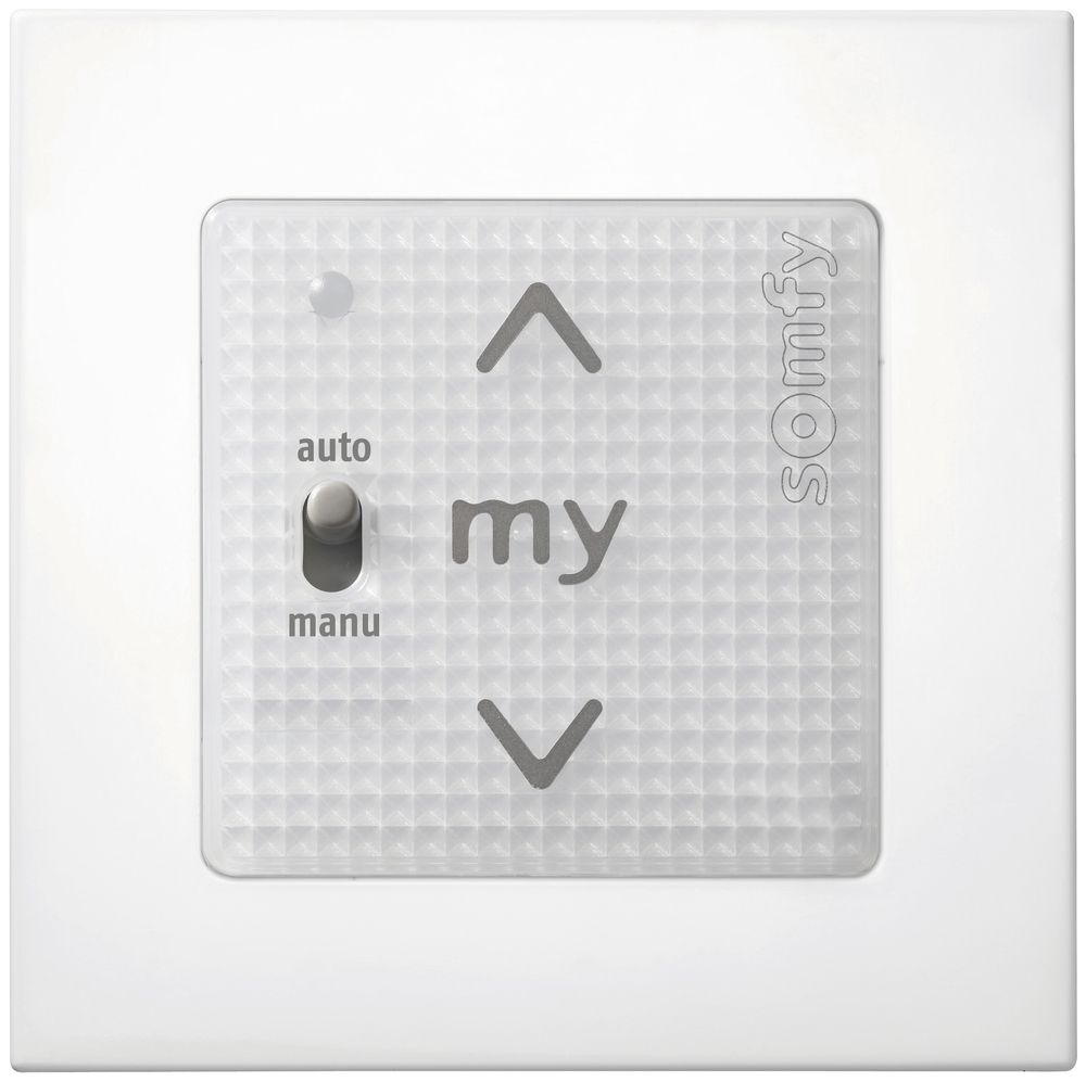 UP-RF-Wandsender Somfy Smoove 1 A/M io, mit Rahmen, Pure
