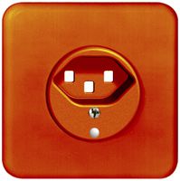 UP-Frontset FH 1×T23 orange 86×86mm mit Linse