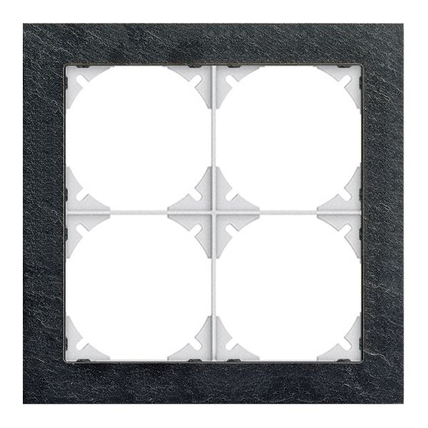 Cadre de recouvrement EDIZIOdue prestige 2×2 ardoise