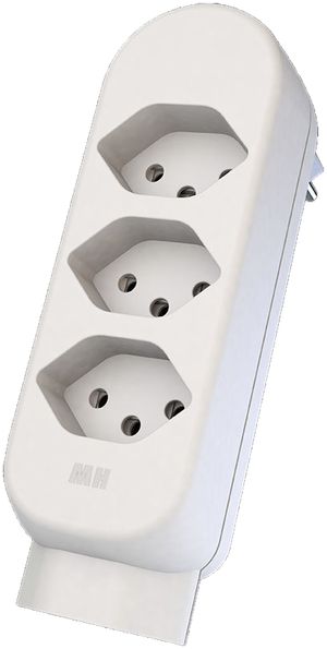 Fiche multiple MAX HAURI ADAPT SPLIT 10A 3+1×T13 blanc