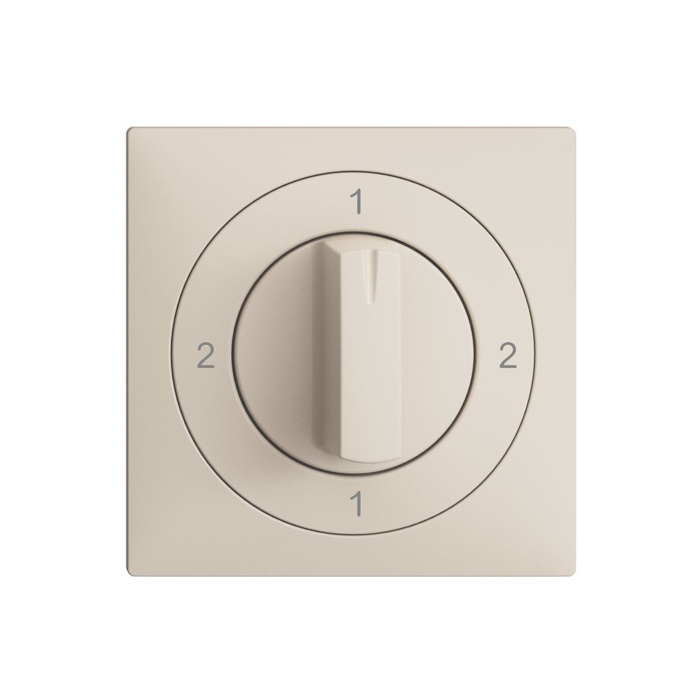Frontset EDIZIOdue 2-1-2-1 crema 60×60mm für Drehschalter