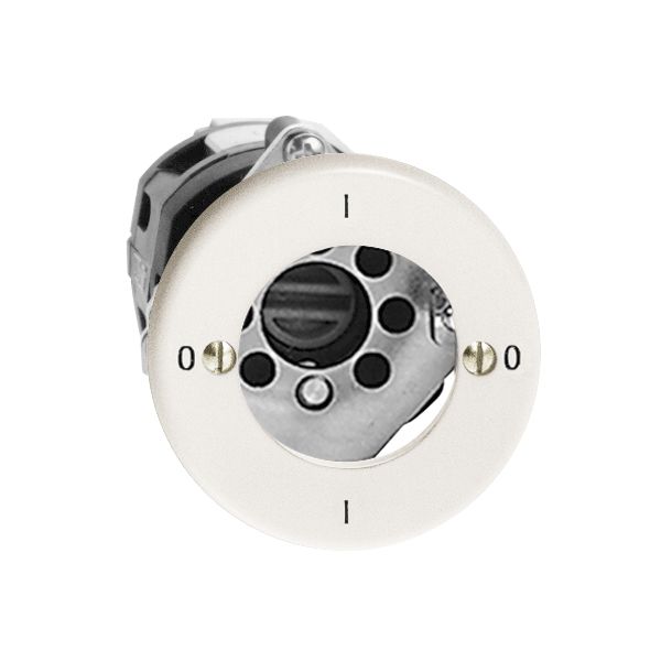 Interrupteur rotatif FH 0/1L blanc pour serrure de sûr. sans cyl.