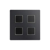 Kit de recouvr. EDIZIOdue elegance pour poussoir quadruple gris graphite