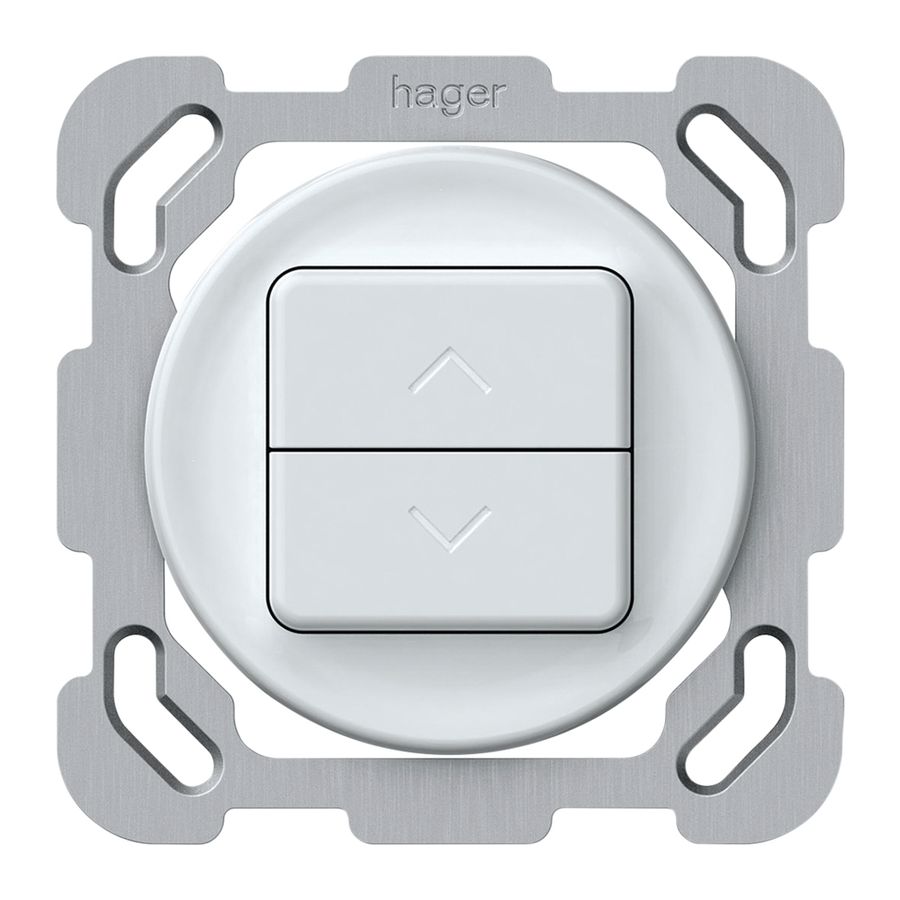 Pulsante tapparelle INC origin 1P 2×tasti 77×77mm bianco