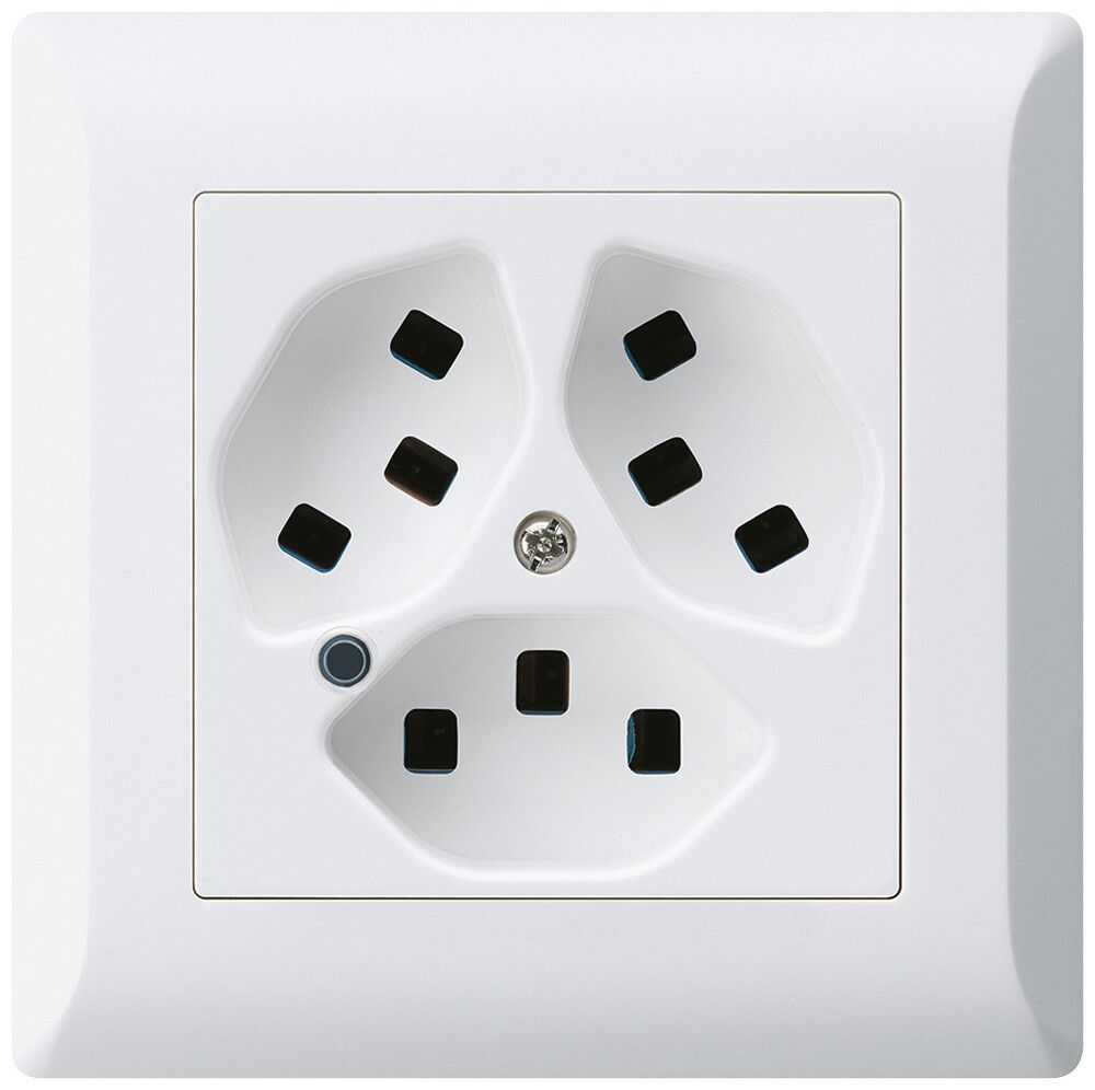 Presa INC Hager kallysto.line 3×T23 illuminato C bianco ultra
