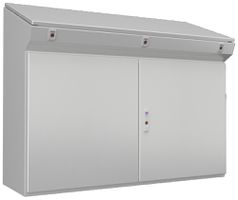 Pupitre fixe Rittal CX 1200×970×400mm acier 2×portes gris IP55