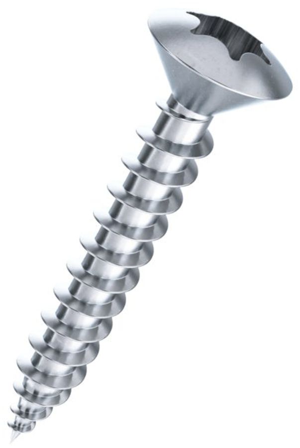 Linsenkopf-Spanplattenschraube Ferronorm T25 5×35mm verzinkt ohne Schaft