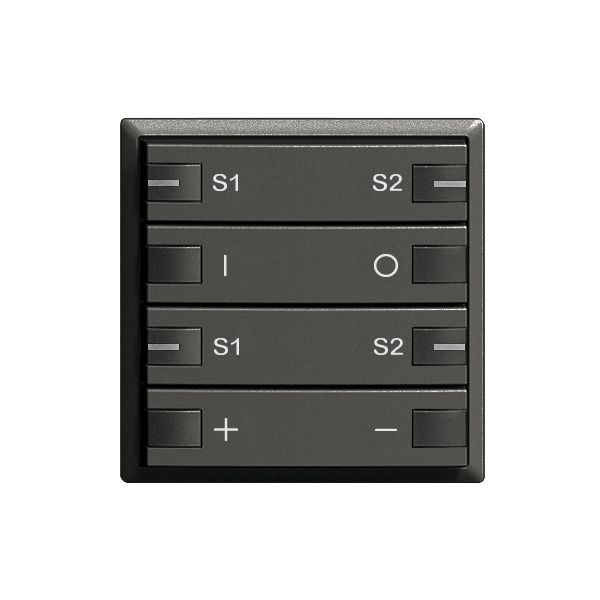 Frontset ON-OFF Dimmer Szene 2K/4T ZEP EDIZIOdue schwarz