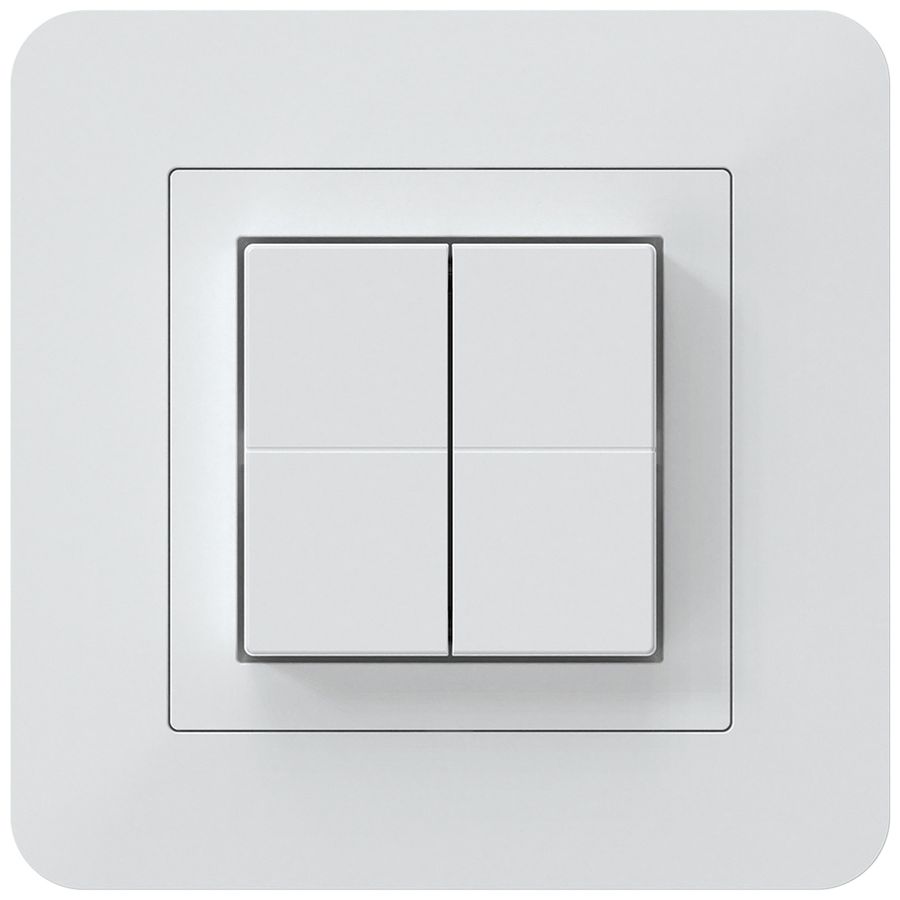 Pulsante senza fili Friends of Hue KTR, 4×, 94×94mm, adesivo, bianco