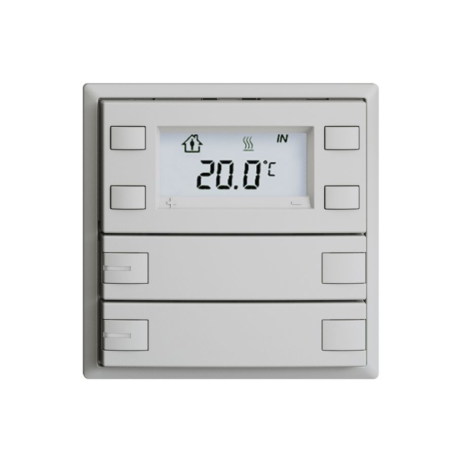 UP-RTH-Taster KNX 2-fach EDIZIOdue F hellgrau, mit LED RGB