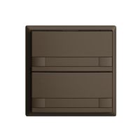 UP-Taster KNX 2-fach EDIZIOdue colore coffee RGB ohne LED mit Papiereinlage