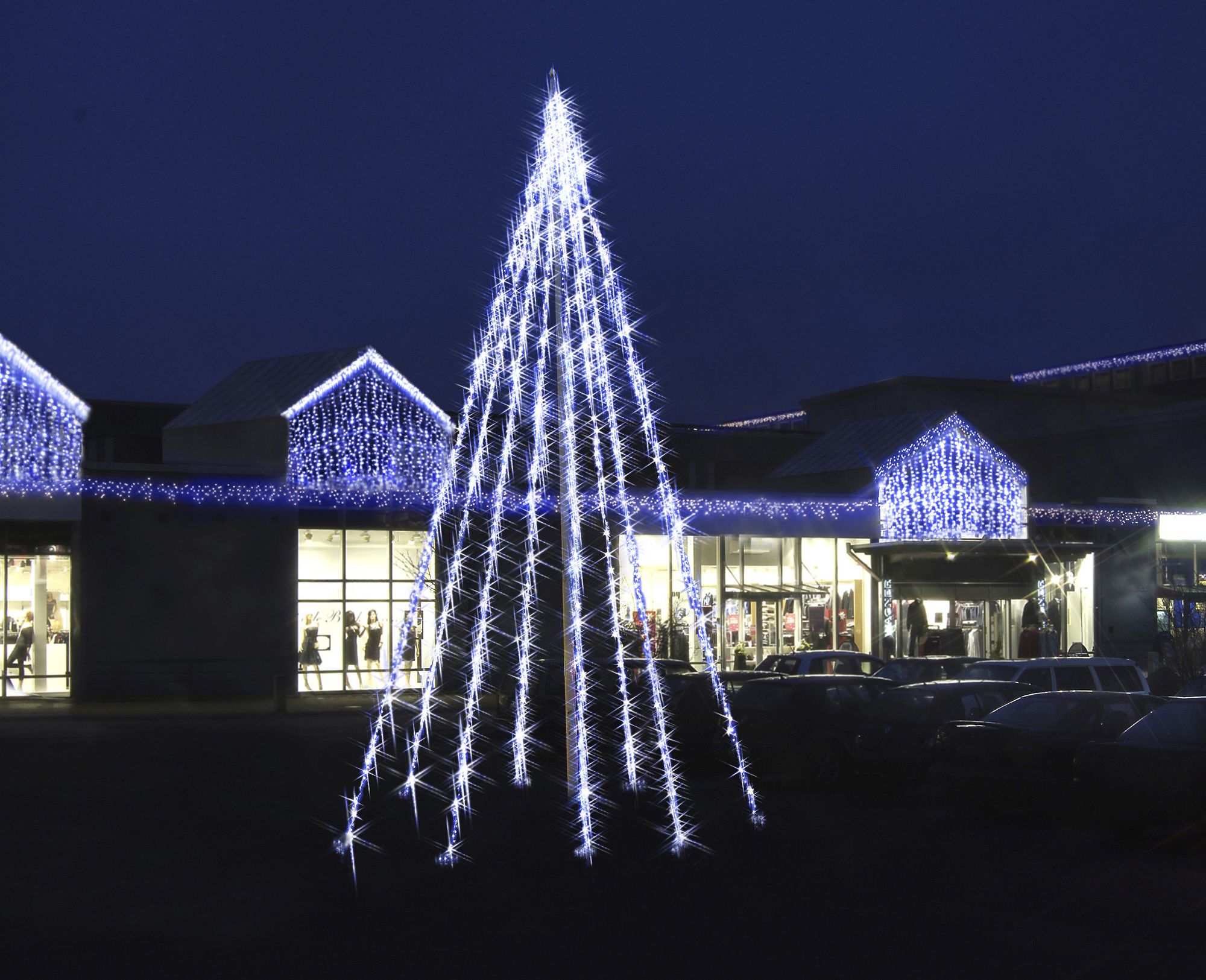 Fahnenmastvorrichtung System LED Extra, weiss, 8 Schraubabgängen