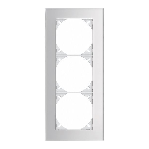 Abdeckrahmen EDIZIOdue prestige 3×1 spiegel satin