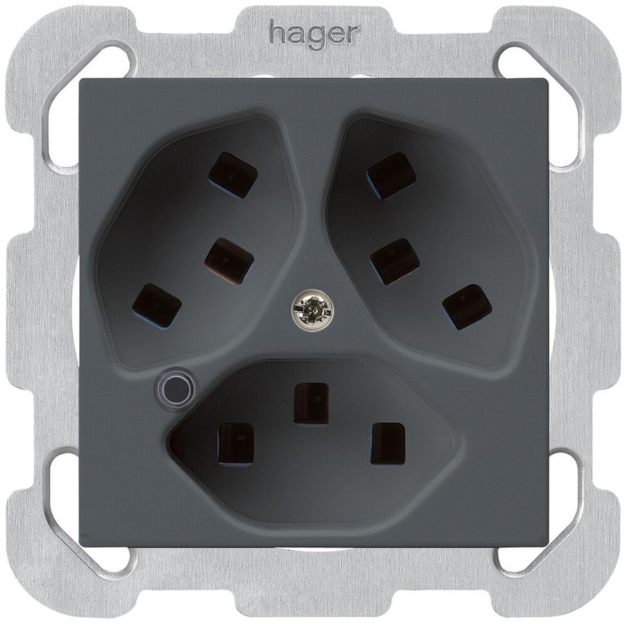 Presa INC Hager kallysto 3×T23 illuminato B antracite