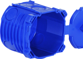 Einlasskasten AGRO NIS Gr.I mit Klappdeckel halogenfrei blau