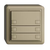 Poussoir KNX RGB AP EDUE, 250mW, s.LED, 3×poussoir, comm.2×touches, sa